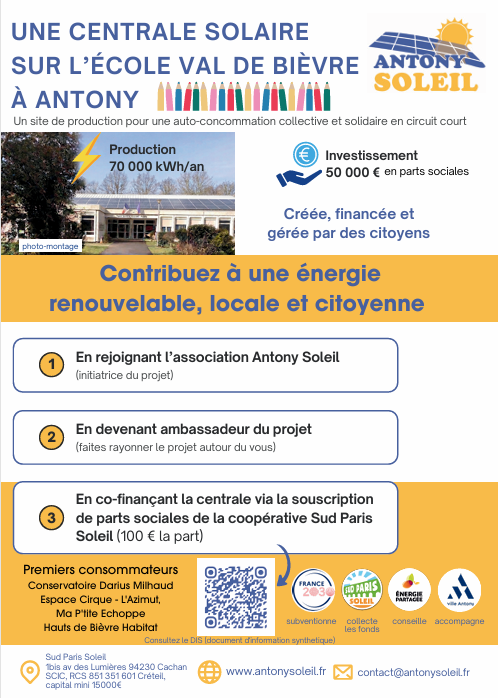 Flyer de la campagne Antony Soleil